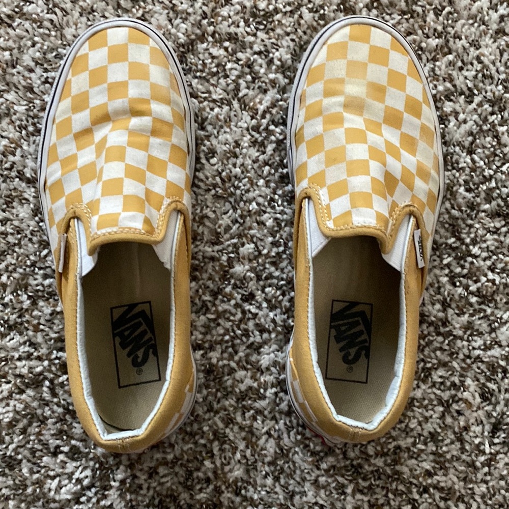 Yellow Checkered Vans